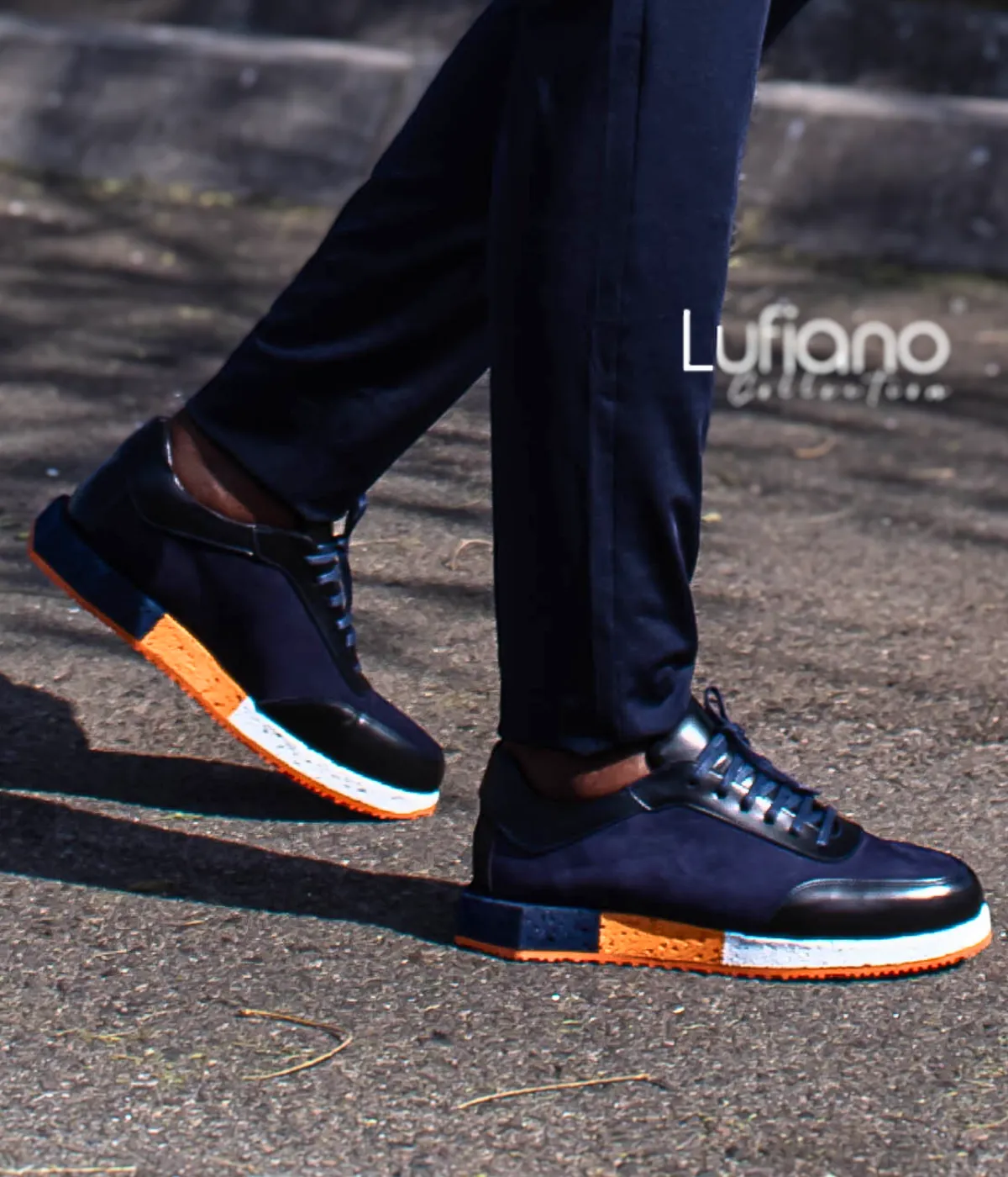 220 - Lufiano Leather Sneaker- Blue