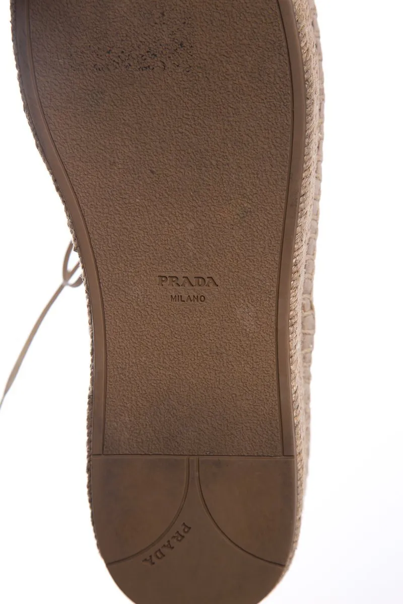 38 Prada Tan Espadrille