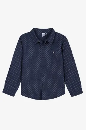 3pommes Navy Button Down Boys Shirt (Size 10 left)