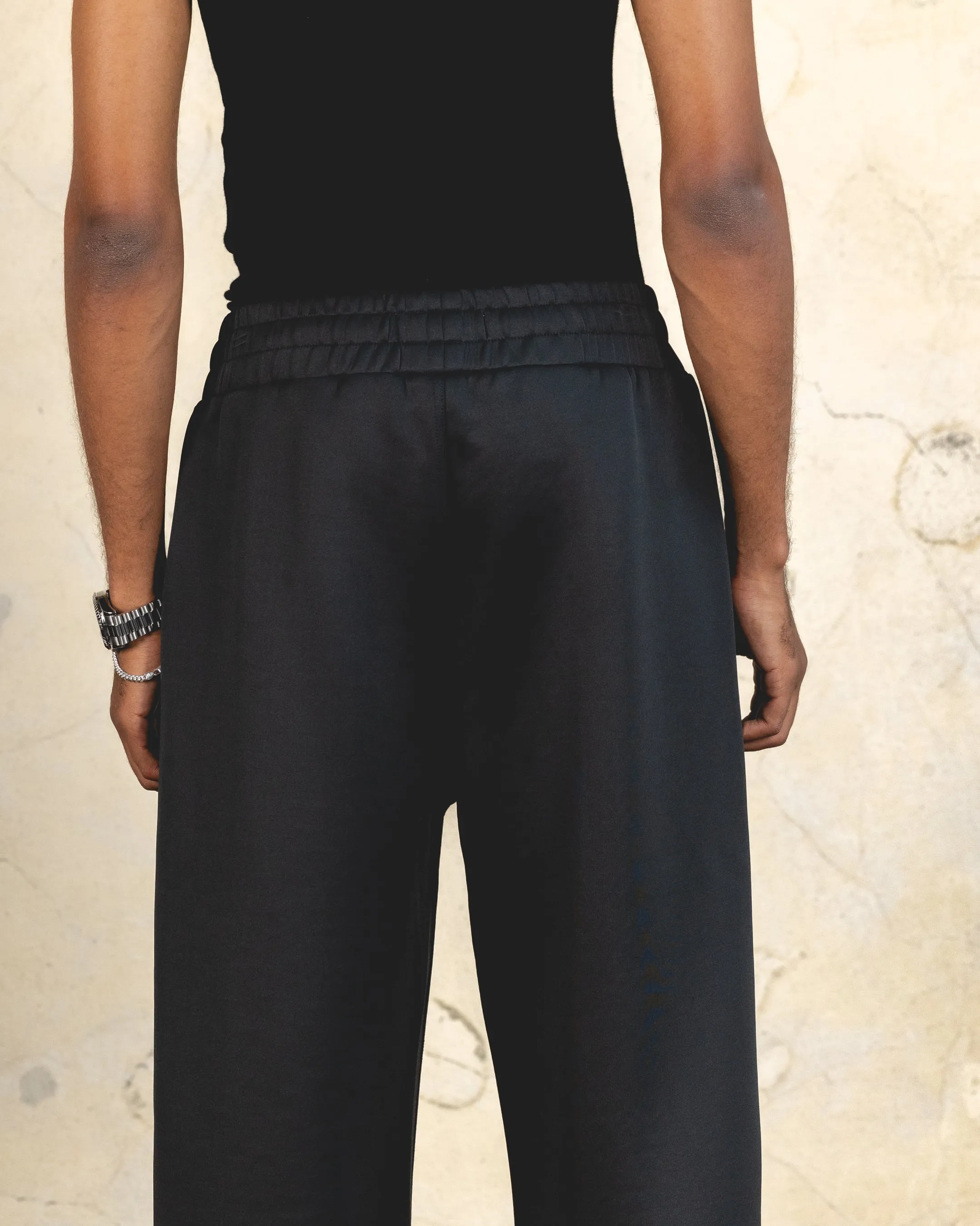 404 Wide Leg Track Pants Black