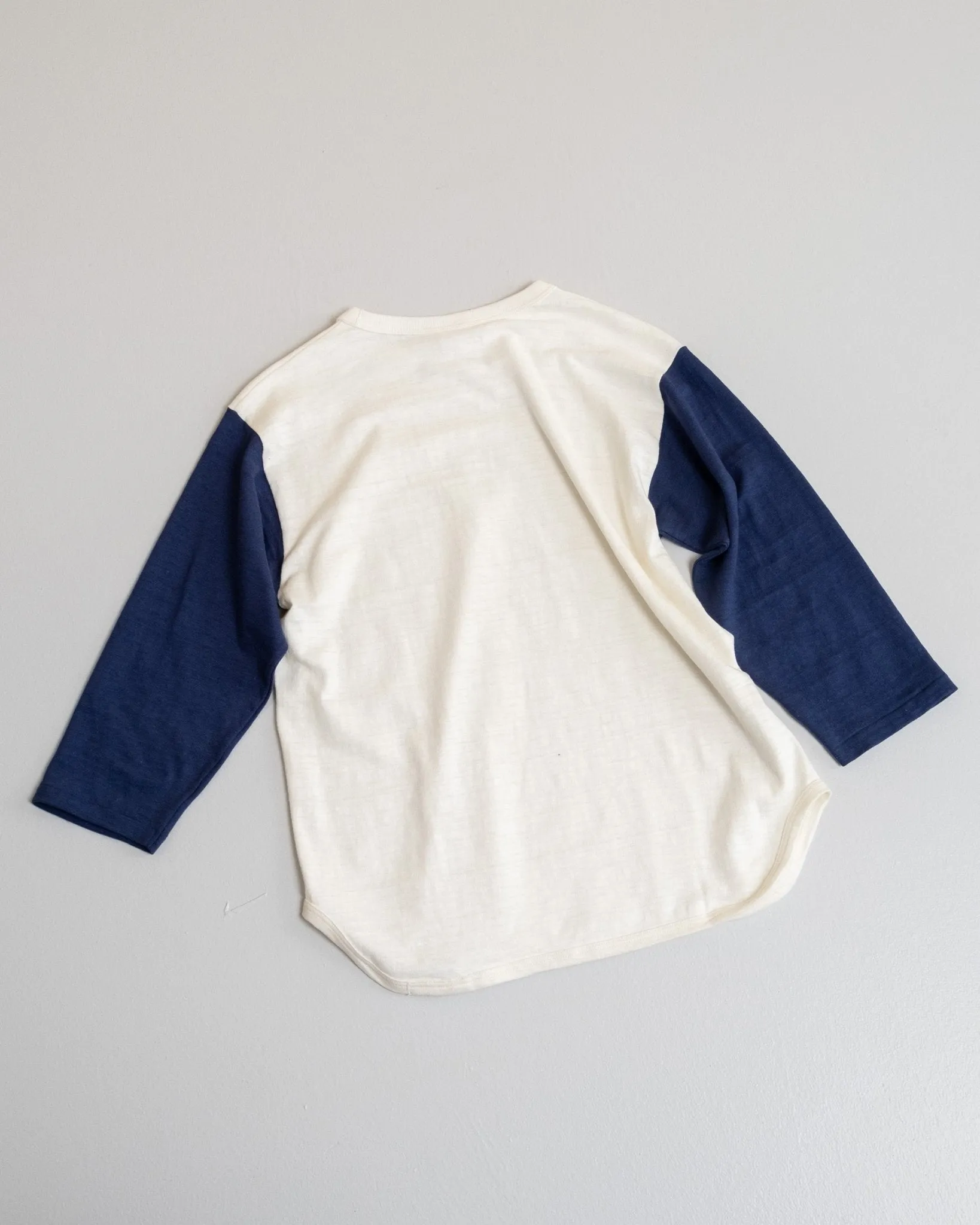 4800 Three Quarter Baseball T-shirt Cream/Navy