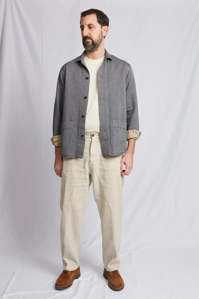 ABCL Stone Grey Hemp Cotton Wool Carpenter Mastro Pant