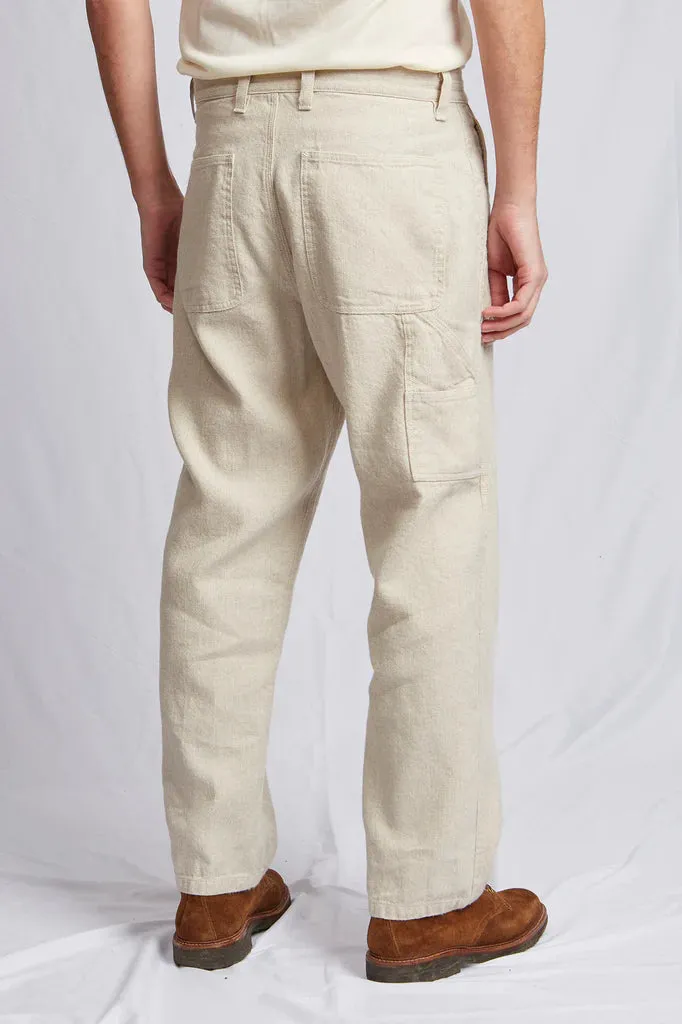 ABCL Stone Grey Hemp Cotton Wool Carpenter Mastro Pant