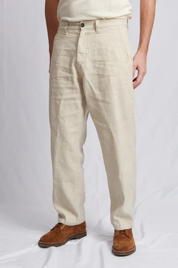 ABCL Stone Grey Hemp Cotton Wool Carpenter Mastro Pant