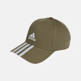 Adidas 3 stripes Cotton Twill Men's Baseball Training  Cap -Olive Strata / White