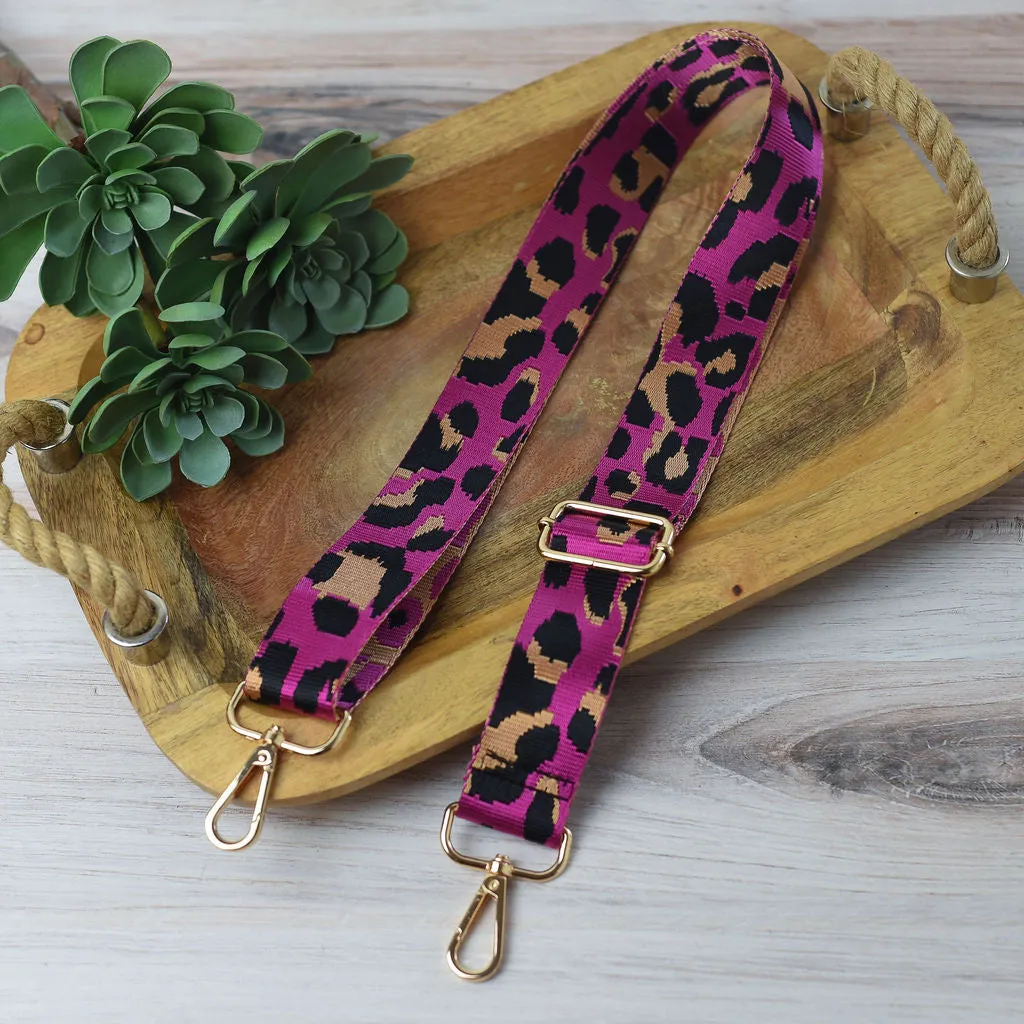 Adjustable Bag Strap 2 inch Leopard Pattern