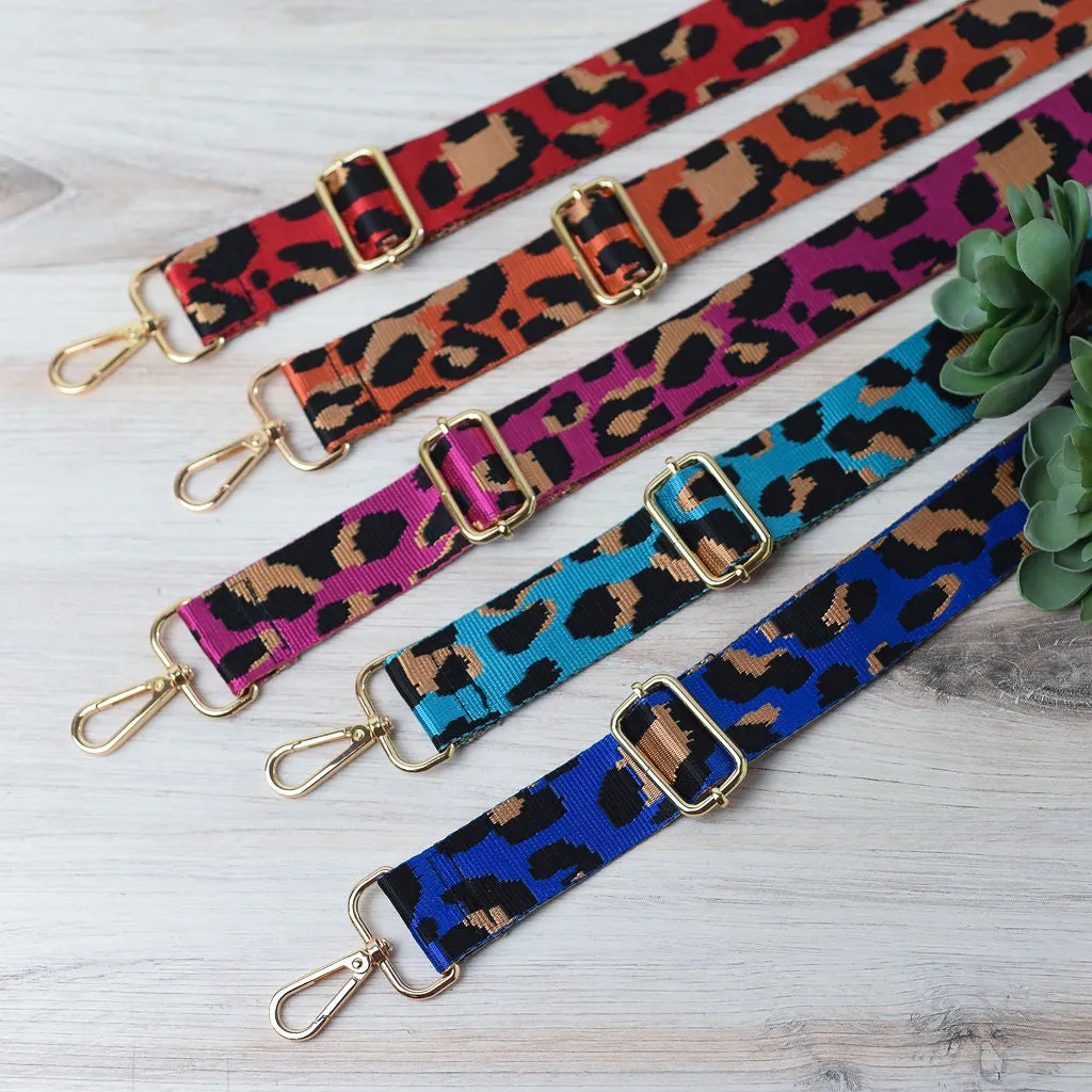 Adjustable Bag Strap 2 inch Leopard Pattern