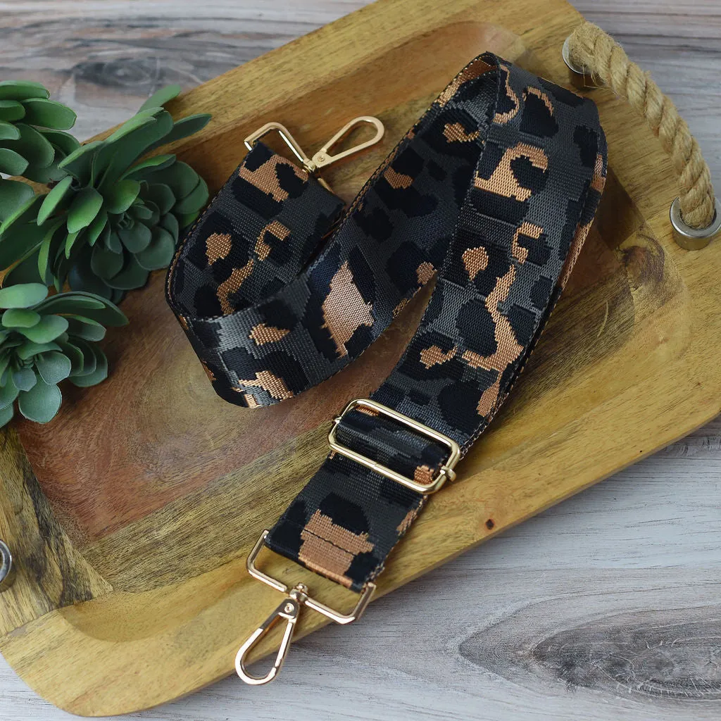 Adjustable Bag Strap 2 inch Leopard Pattern