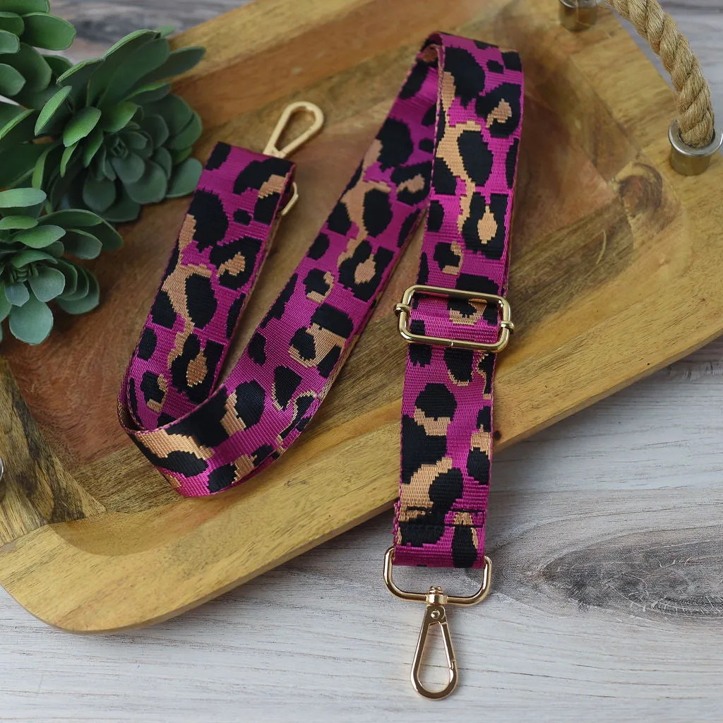 Adjustable Bag Strap 2 inch Leopard Pattern