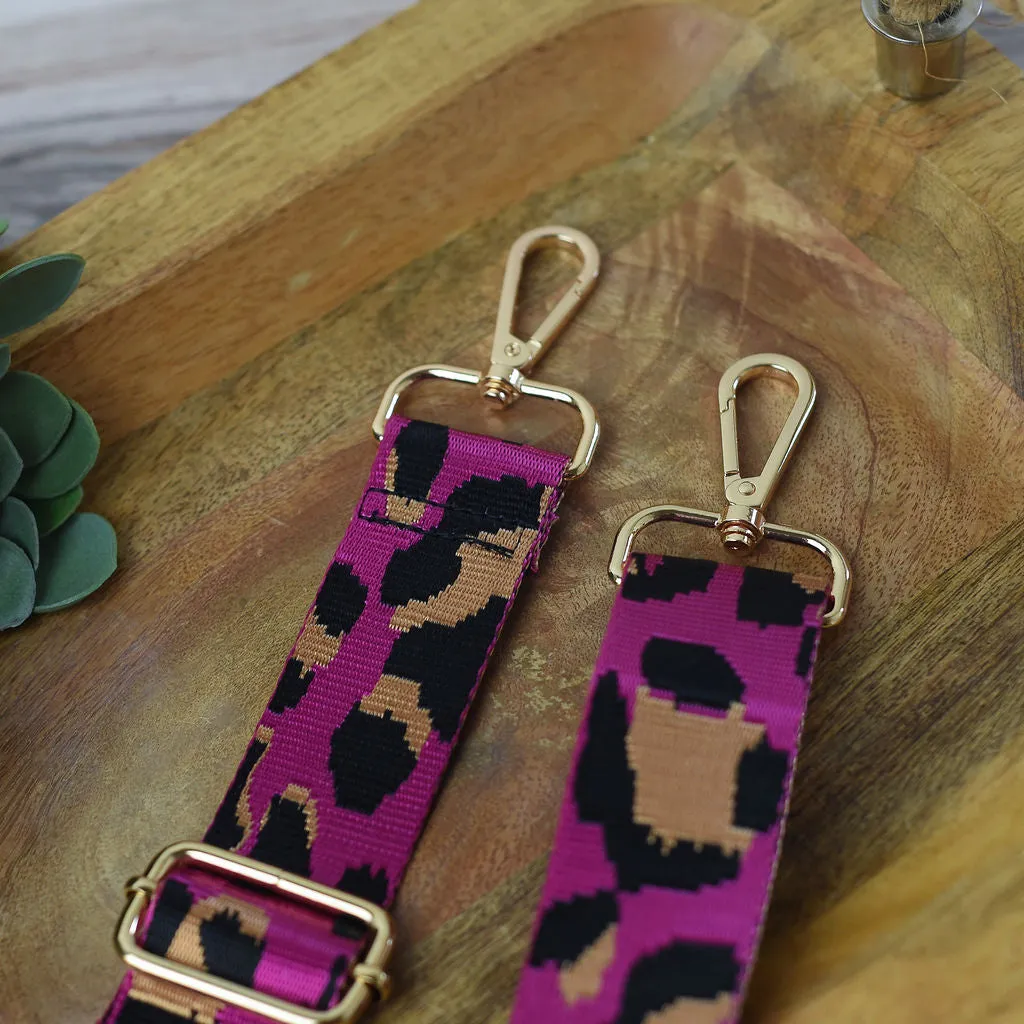 Adjustable Bag Strap 2 inch Leopard Pattern