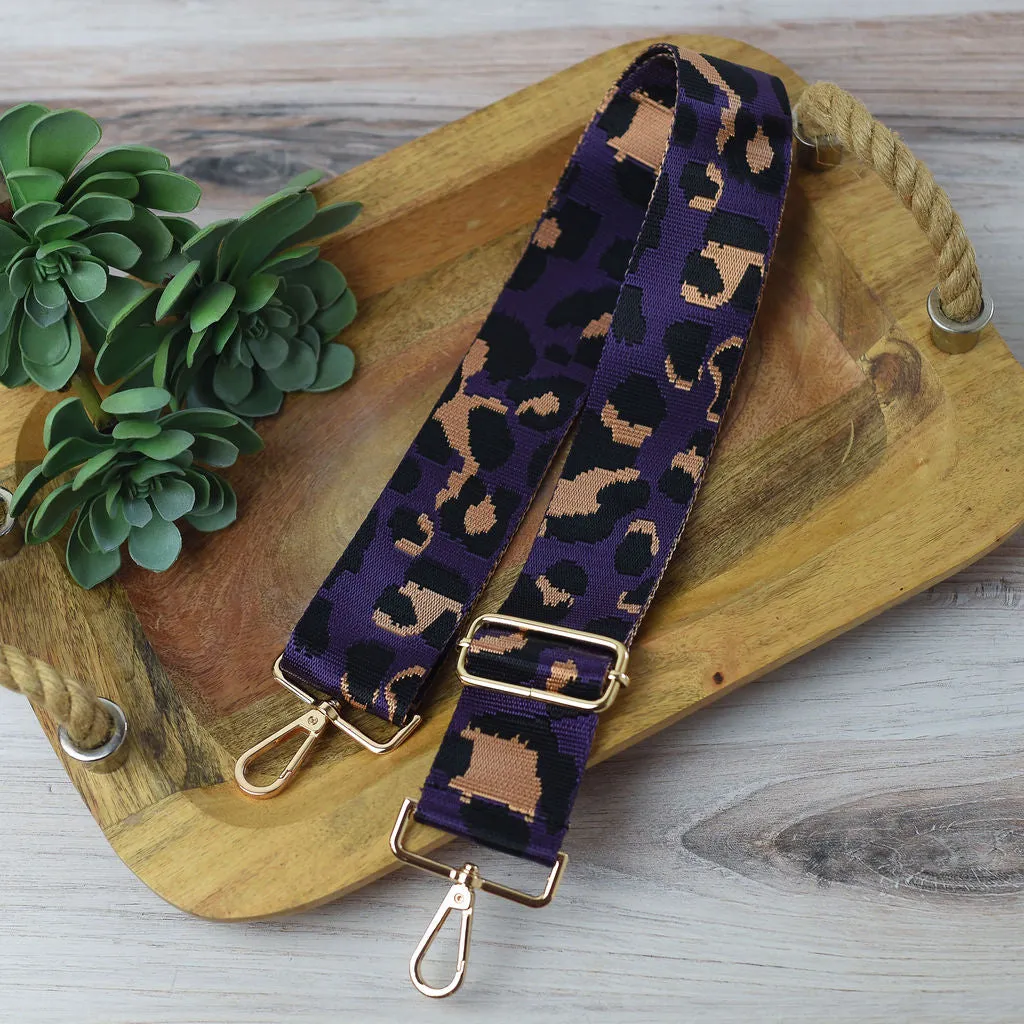 Adjustable Bag Strap 2 inch Leopard Pattern