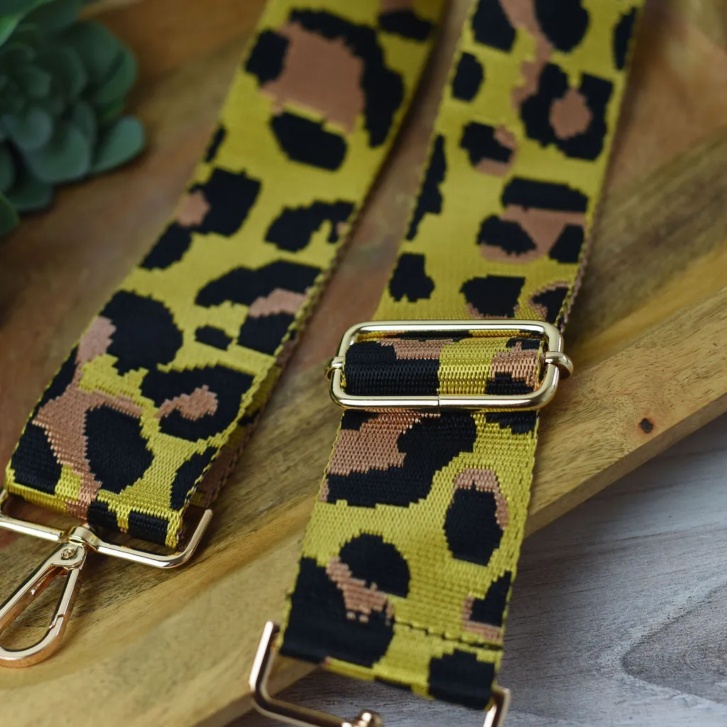 Adjustable Bag Strap 2 inch Leopard Pattern