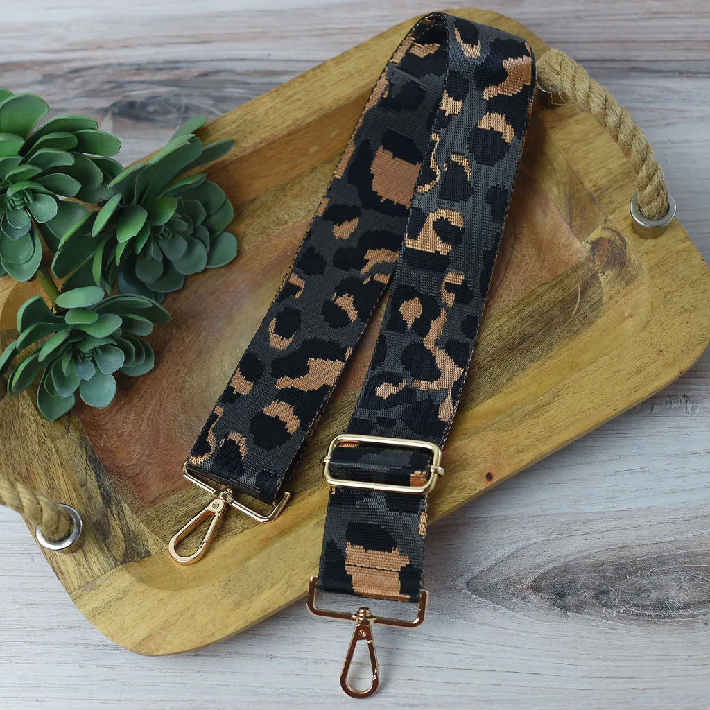 Adjustable Bag Strap 2 inch Leopard Pattern