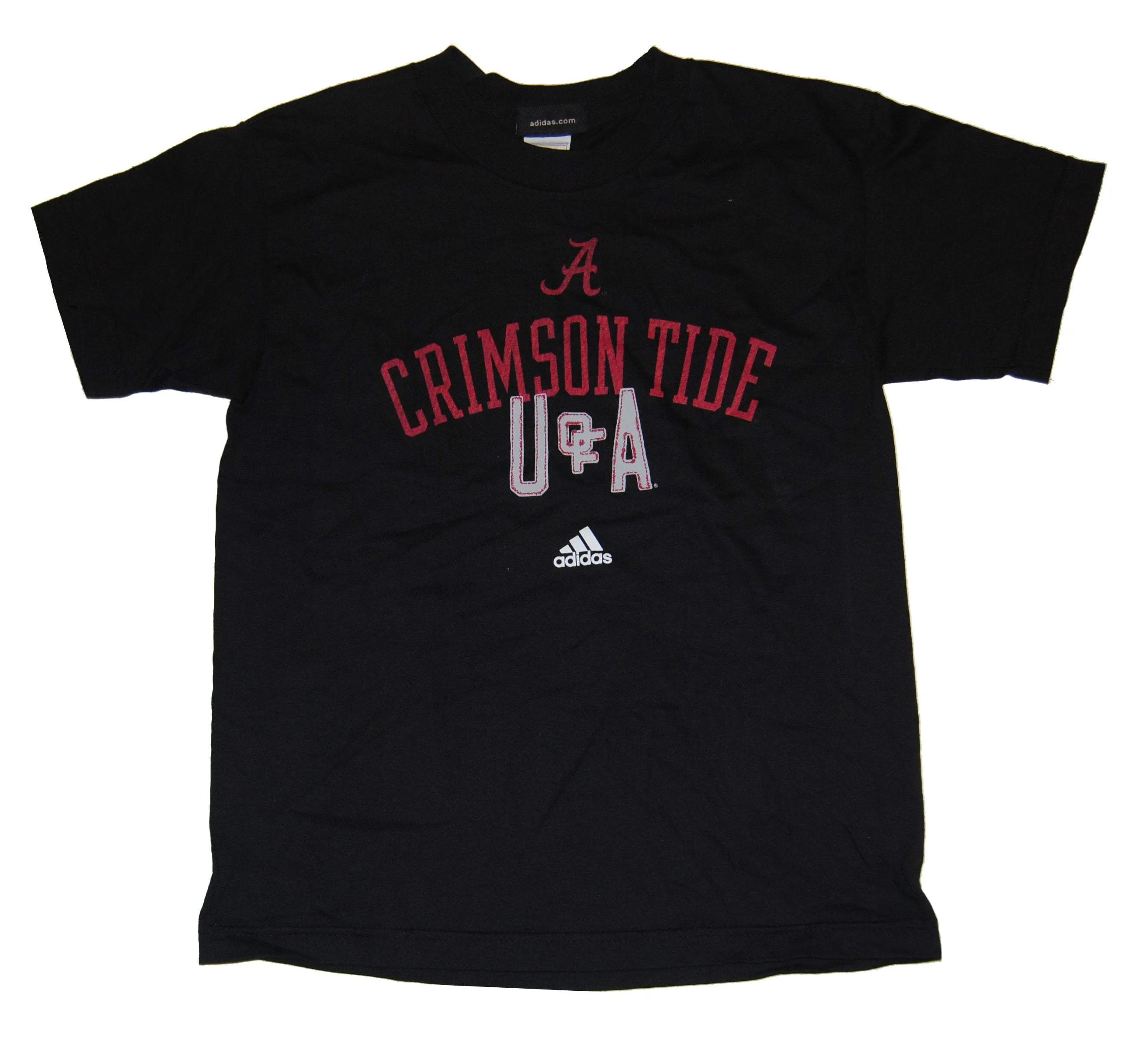 Alabama Crimson Tide Adidas U of A Youth Black T-Shirt (M)