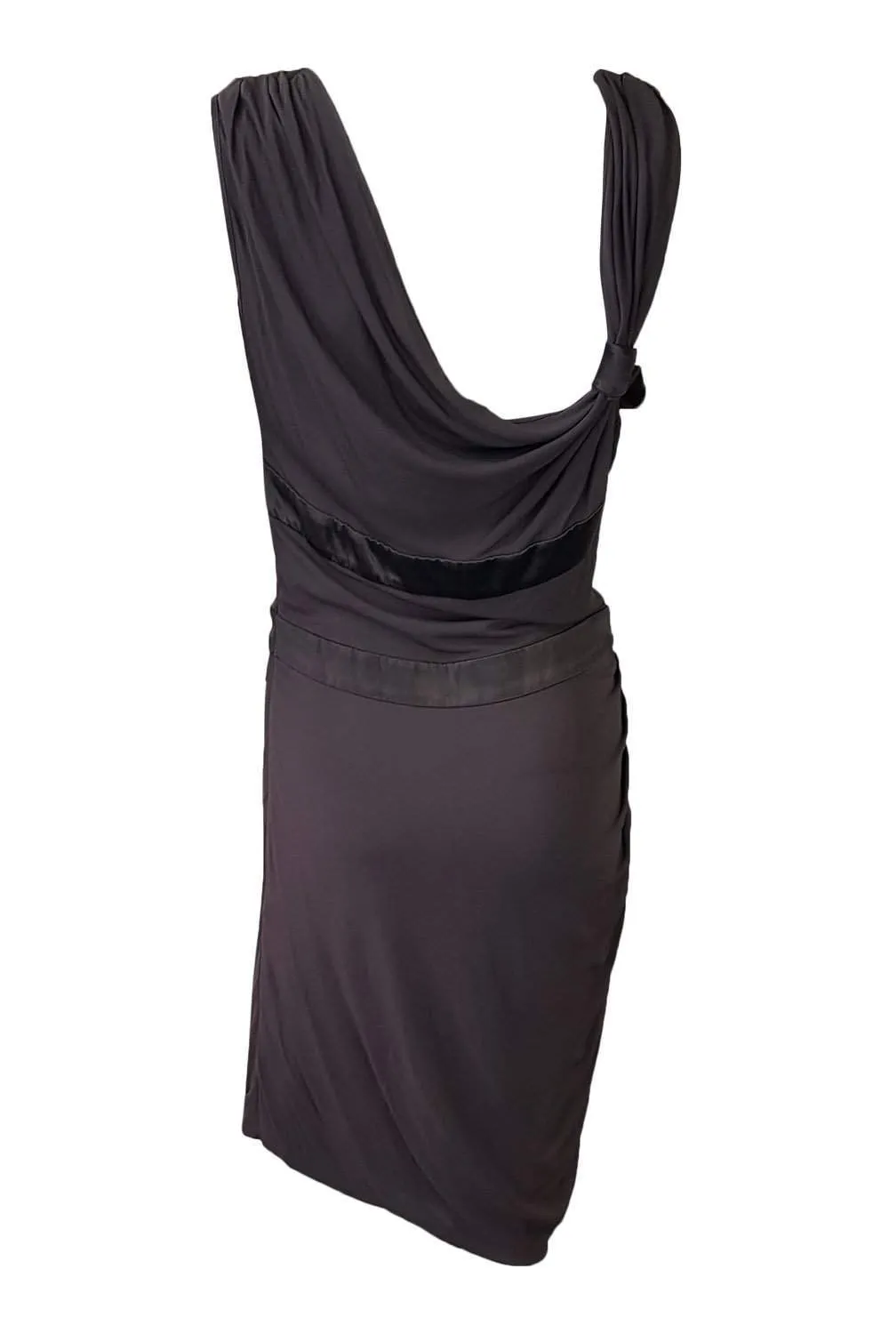 AMANDA WAKELEY Dark Grey Draped Dress (UK 12)