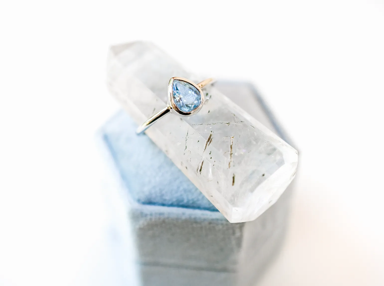 Aquamarine Wild At Birth Ring - March