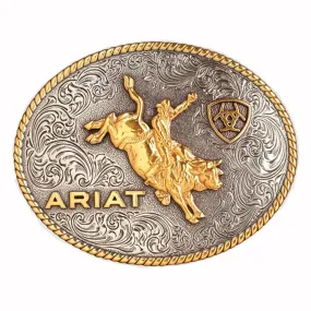 Ariat Oval Rope Edge Bullrider  Belt Buckle