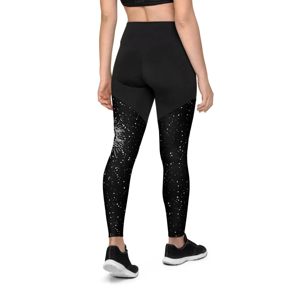 Astral Sports Leggings - Slimming Effect Compression Fabric with Bum lift cut - UPF 50  Protection Vegan Gym & Yoga Essentials