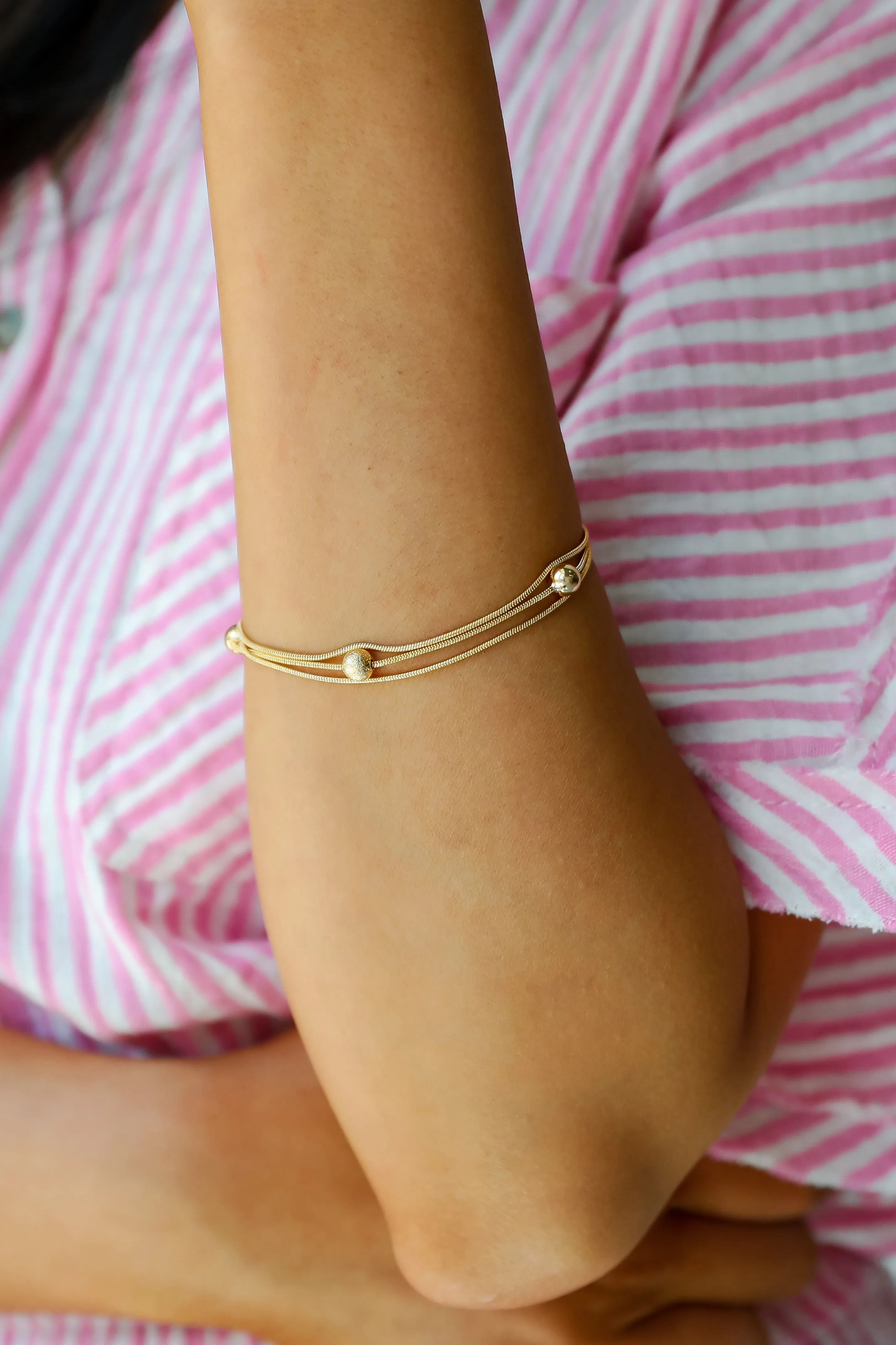 Aubrey Gold Layered Bracelet