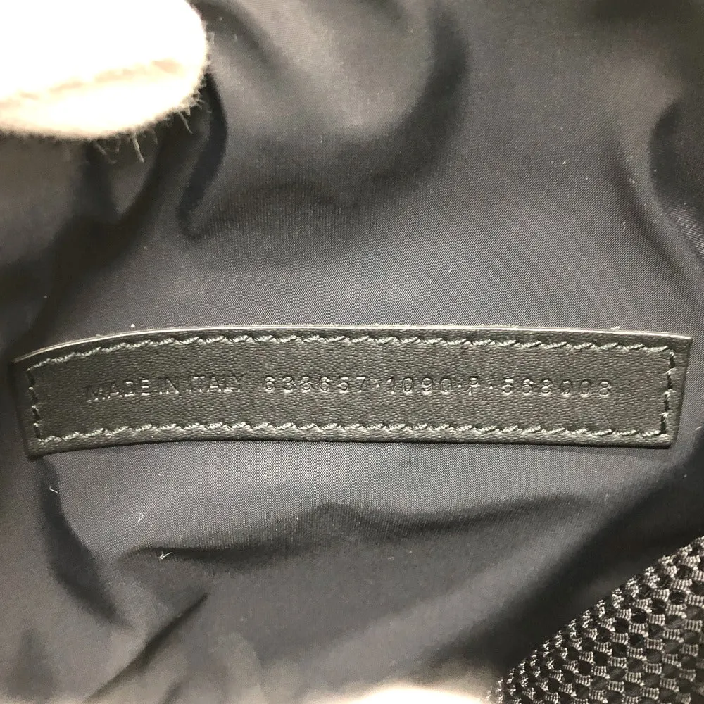 BALENCIAGA Shoulder Bag 638657 canvas black logo unisex(Unisex) Used Authentic