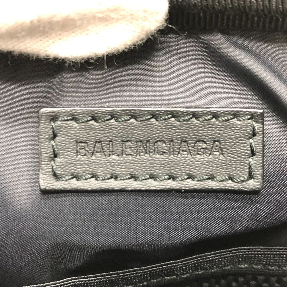 BALENCIAGA Shoulder Bag 638657 canvas black logo unisex(Unisex) Used Authentic