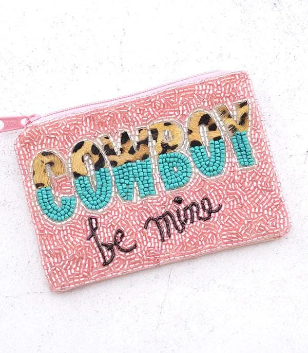 Beaded coin clutch