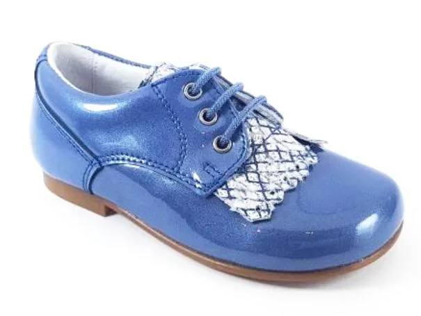 Beberlis Blue Silver Fringe Dress shoe