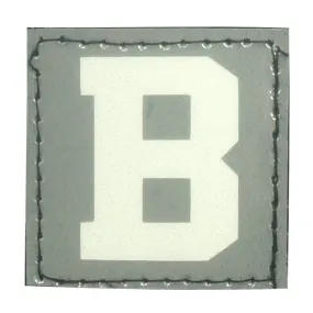 BIG LETTER B PATCH - BLUE GLOW IN THE DARK