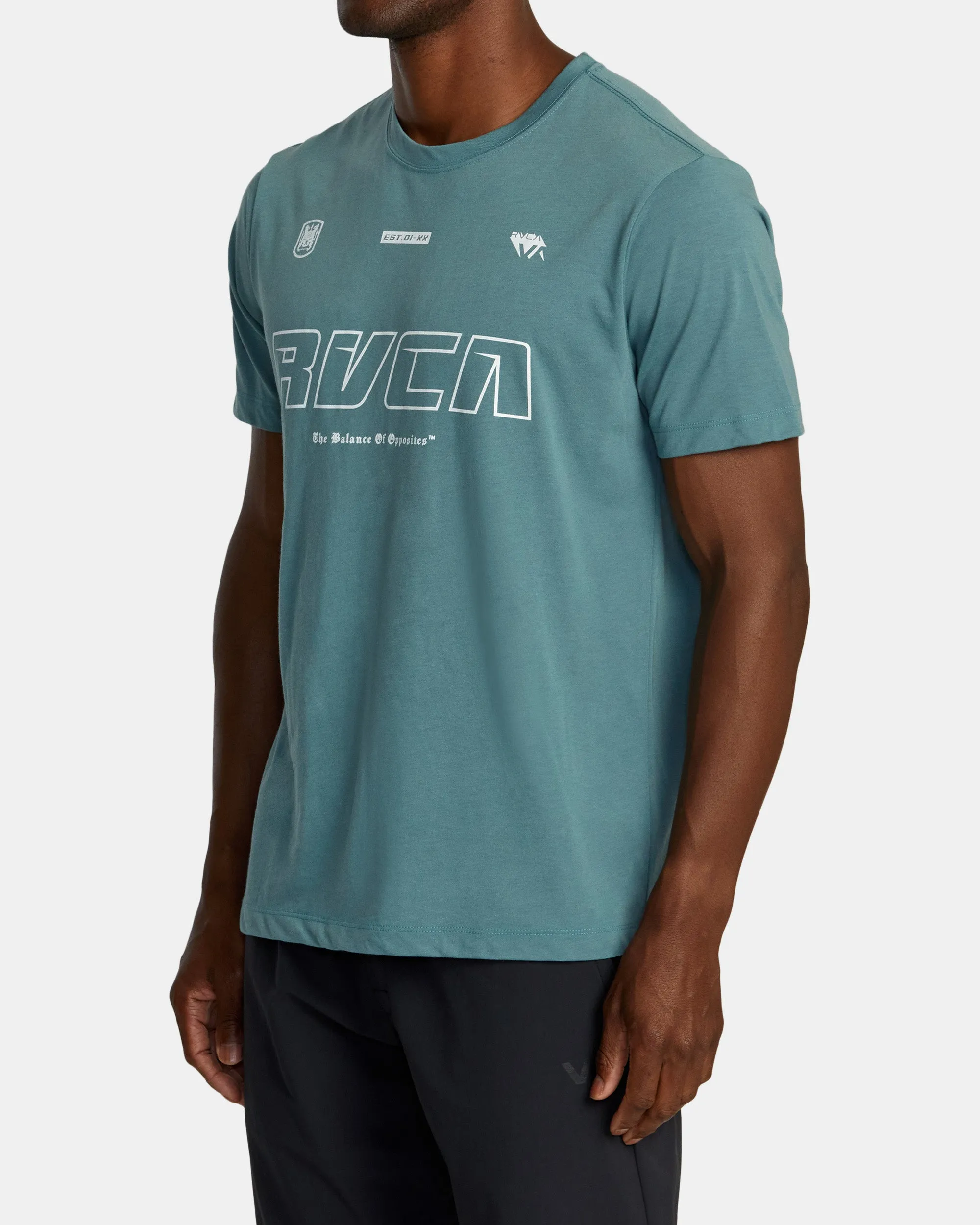 Big RVCA Club Sport Tech T-Shirt - Pine Grey