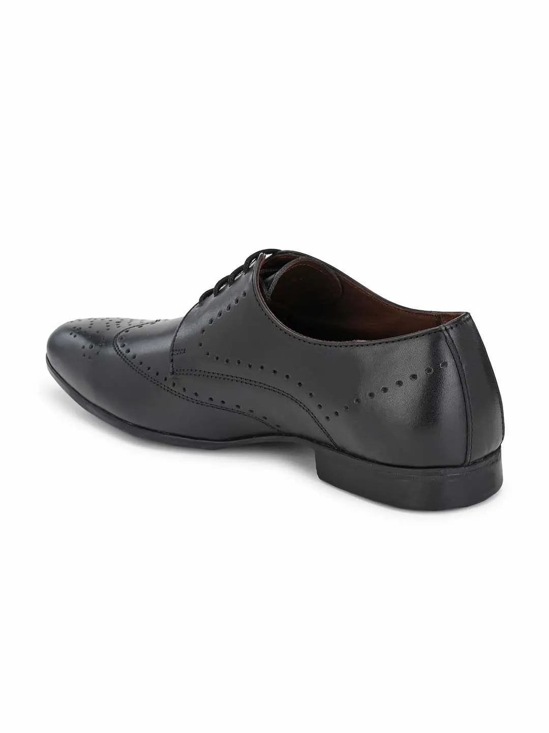 Black leather Brogues