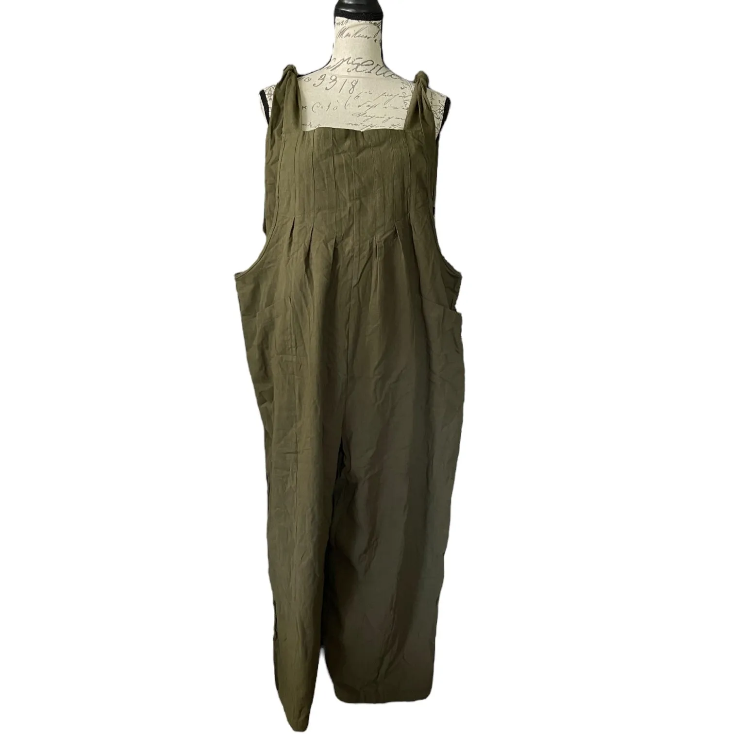 Bloomchic Green Cotton Jumpsuit Overall Pants Size 12