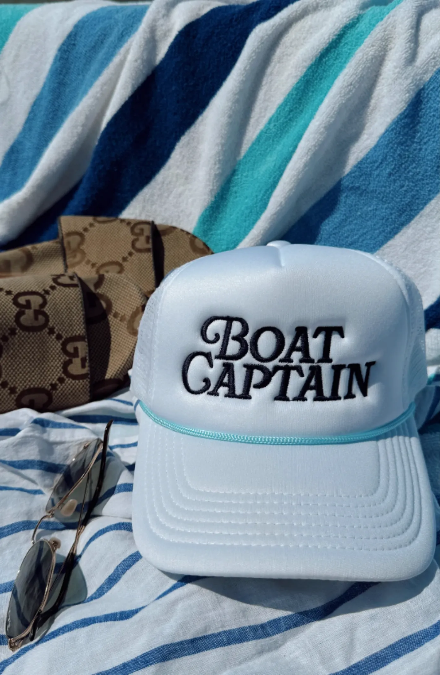 Boat Captain White Trucker Hat