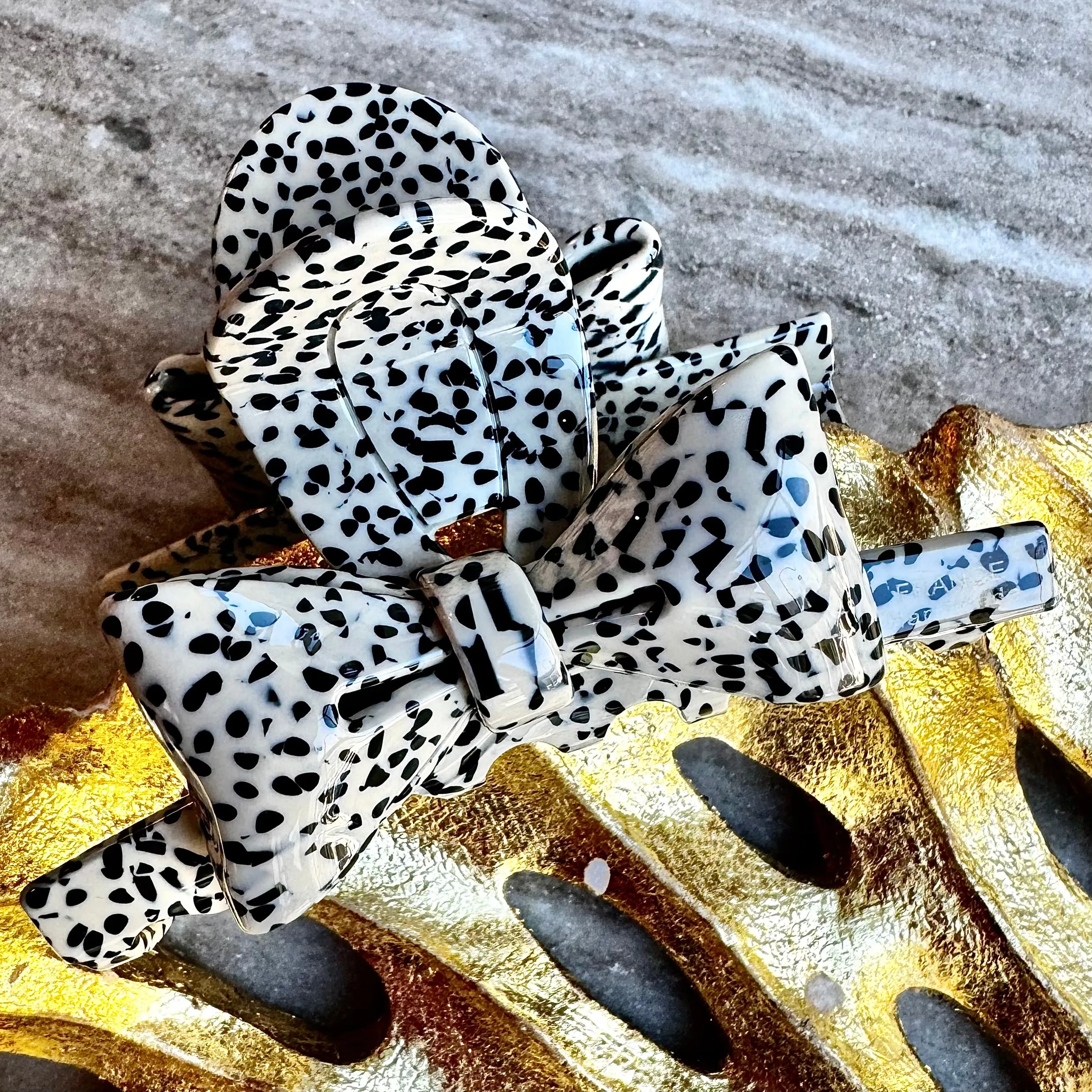 BOW RIBBON CLAW HAIR CLIPS