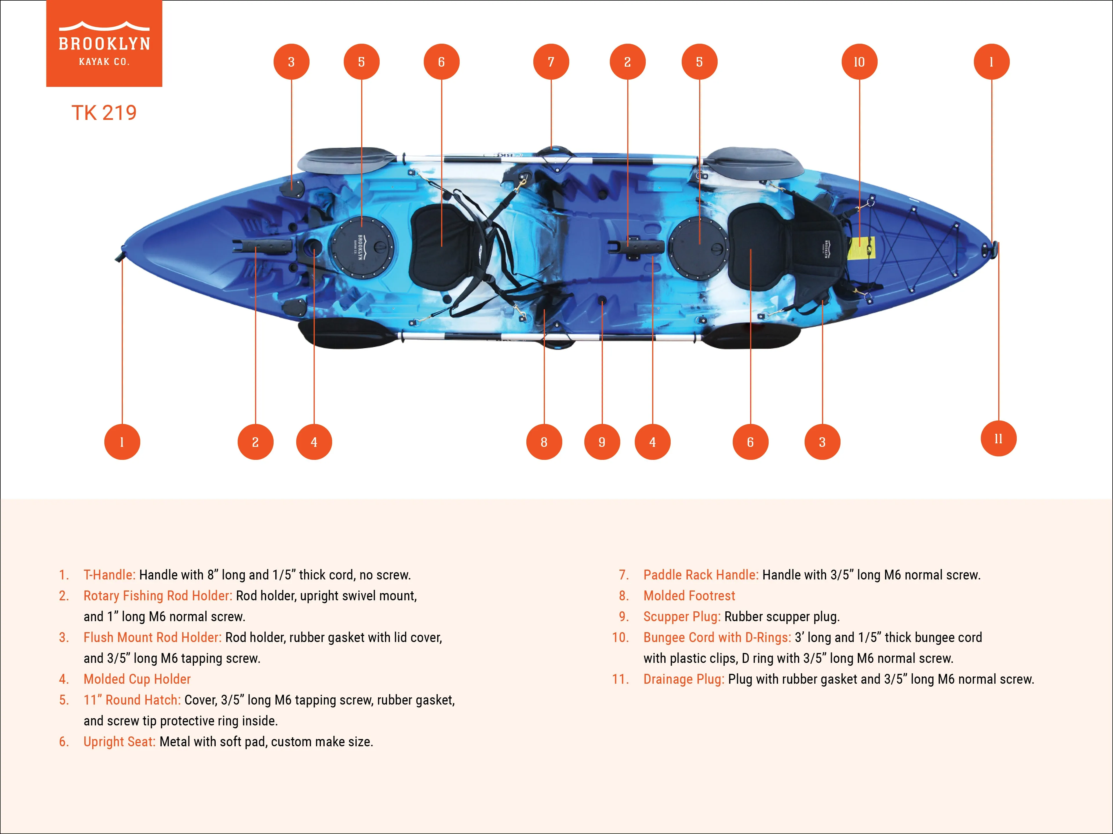 Brooklyn 12.5 Tandem Kayak (TK219 & TK181)