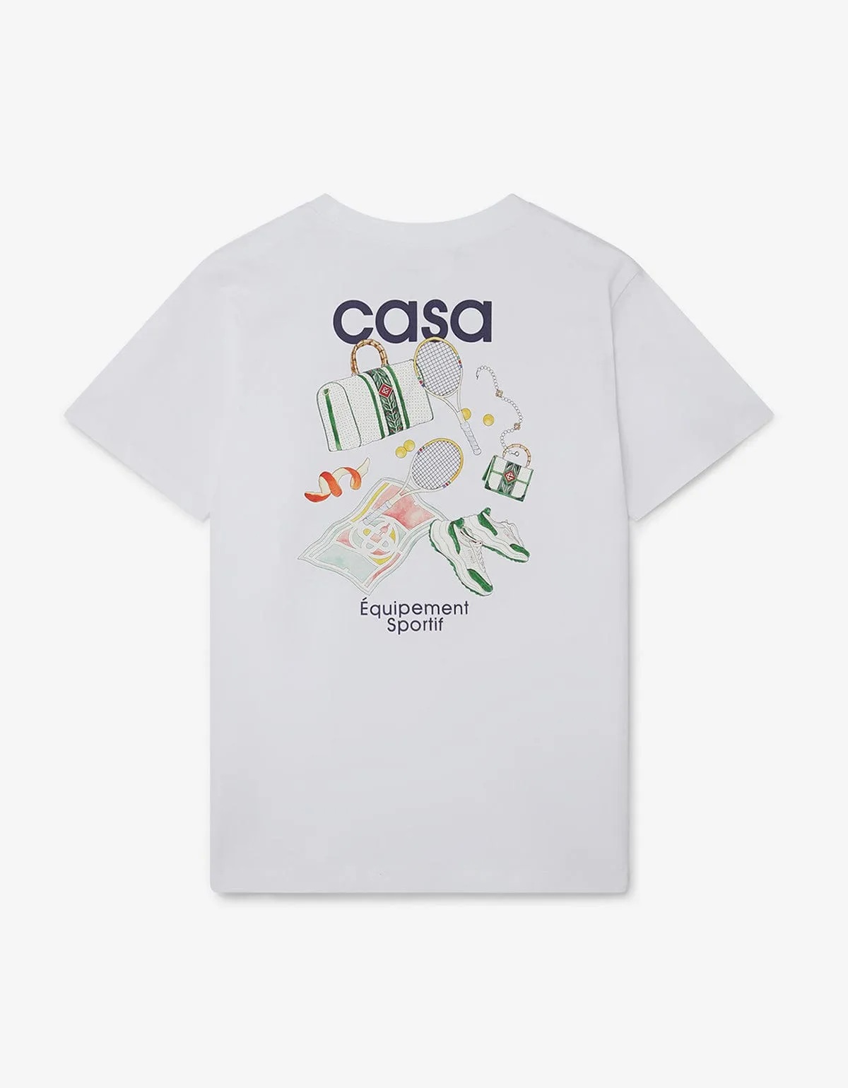 Casablanca White Equipement Sportif Print T-Shirt