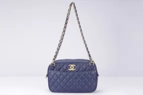 Chanel Indigo Blue Lambskin Camera Bag