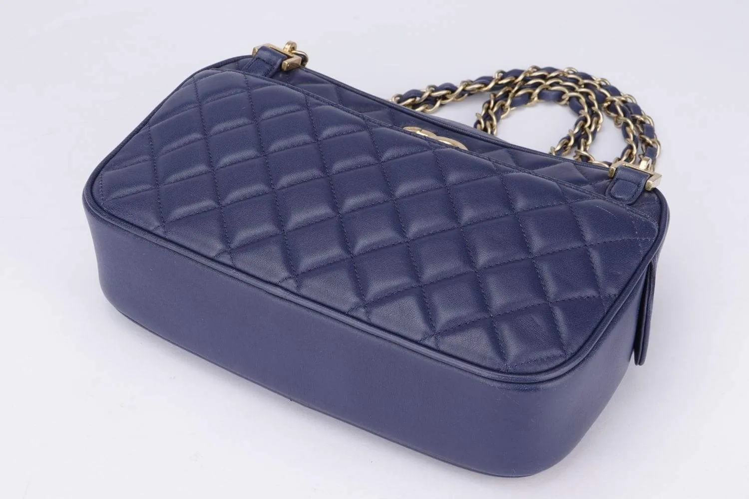 Chanel Indigo Blue Lambskin Camera Bag