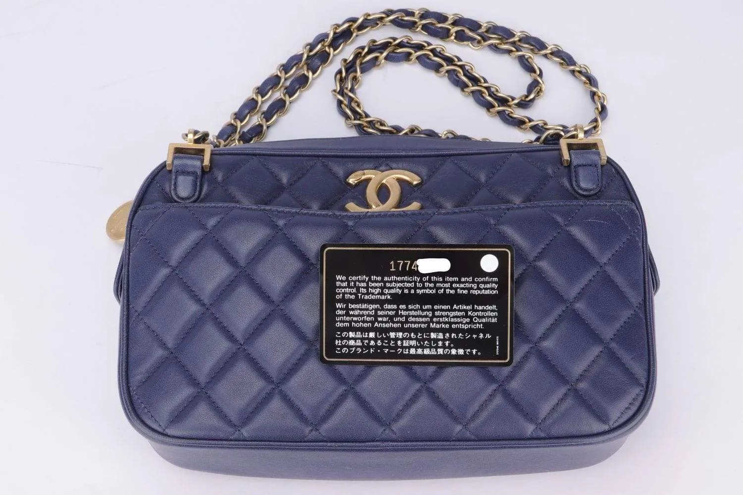 Chanel Indigo Blue Lambskin Camera Bag