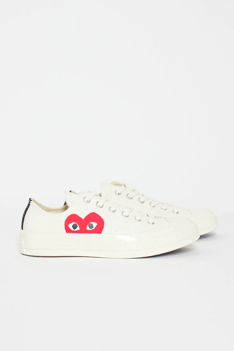 Comme Des Garçons PLAY X Chuck Taylor 1970s Ox Milk/White