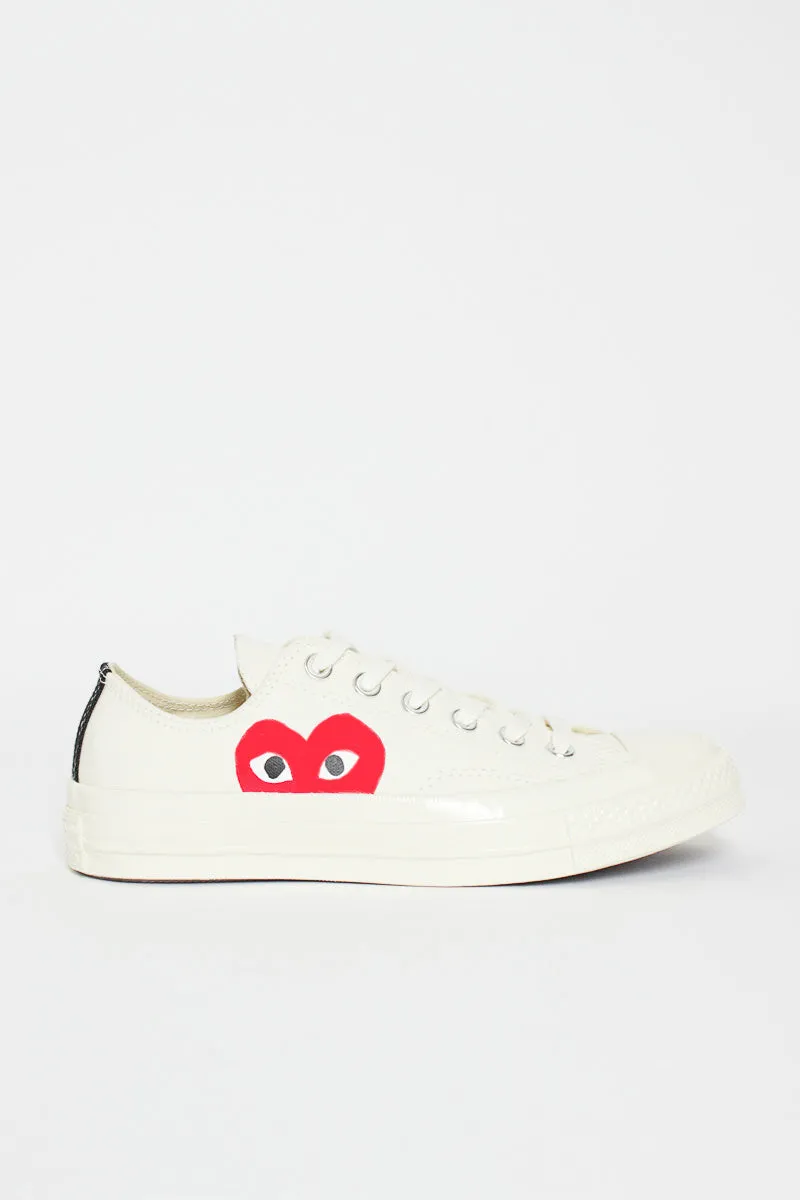 Comme Des Garçons PLAY X Chuck Taylor 1970s Ox Milk/White