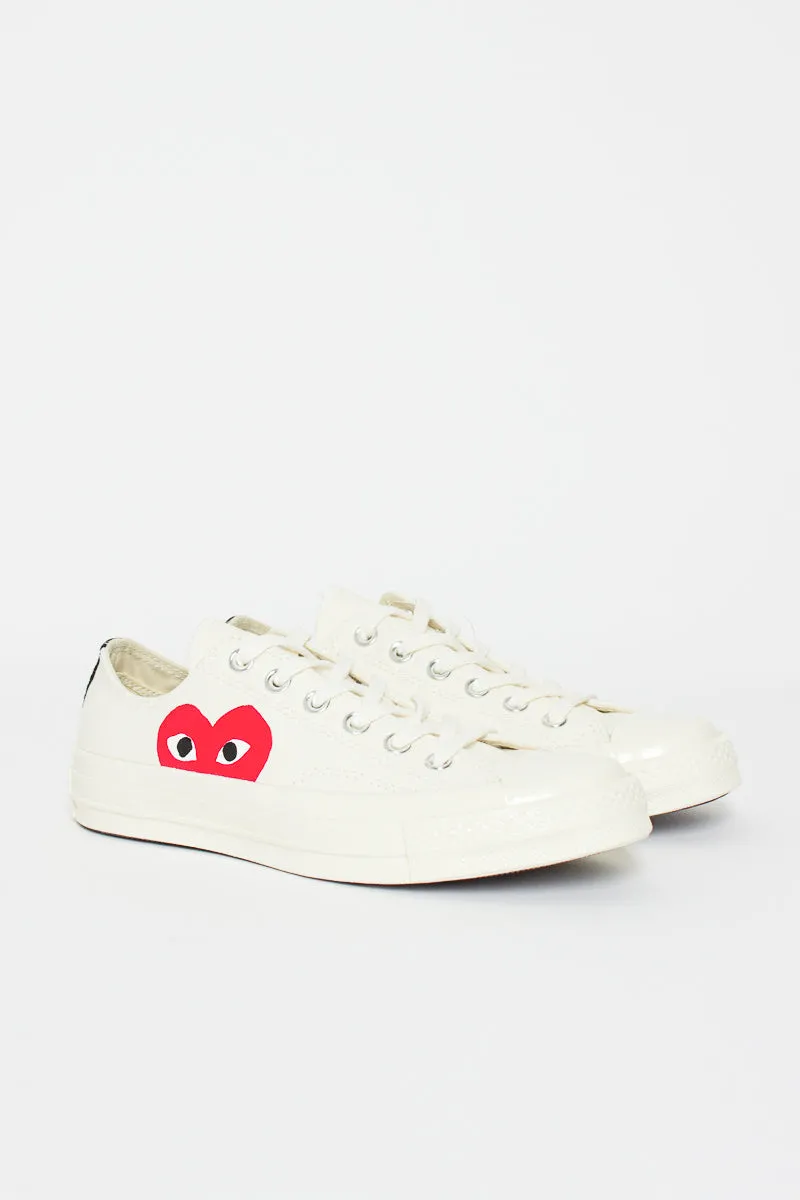 Comme Des Garçons PLAY X Chuck Taylor 1970s Ox Milk/White