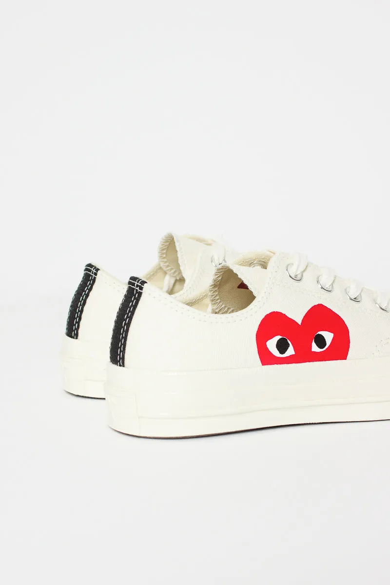 Comme Des Garçons PLAY X Chuck Taylor 1970s Ox Milk/White