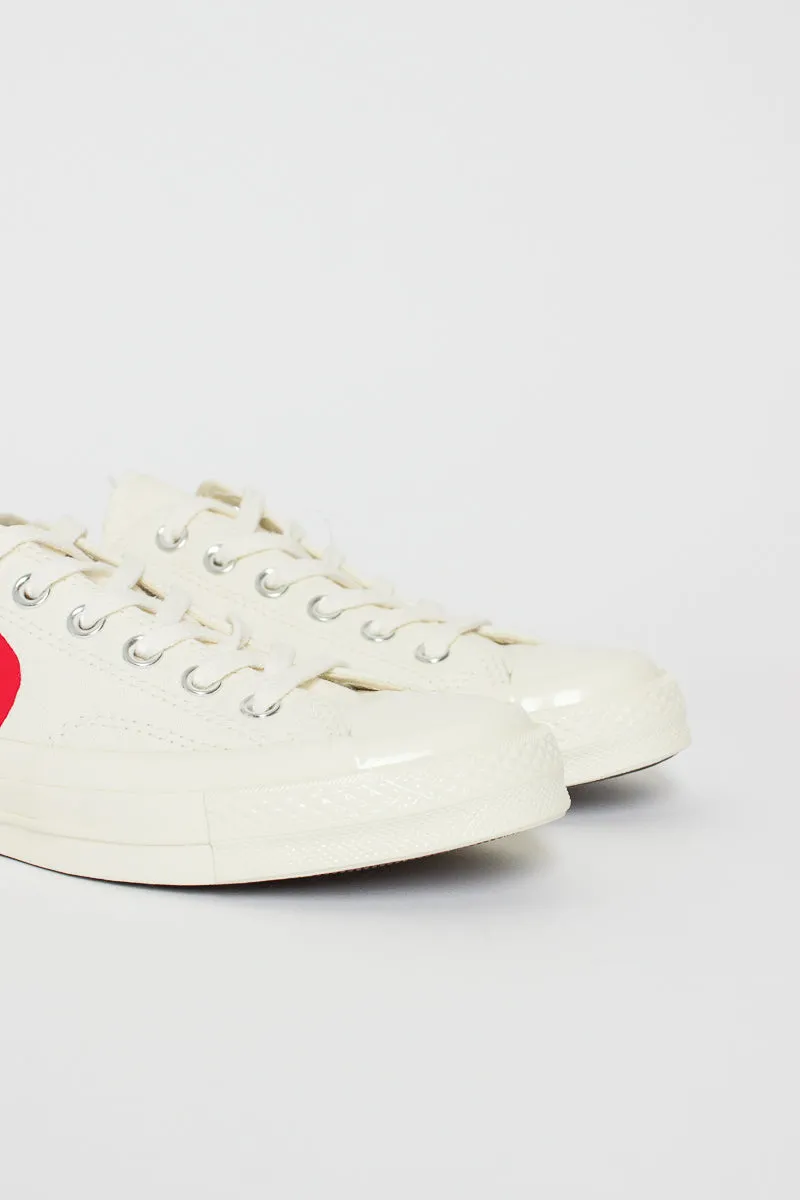 Comme Des Garçons PLAY X Chuck Taylor 1970s Ox Milk/White