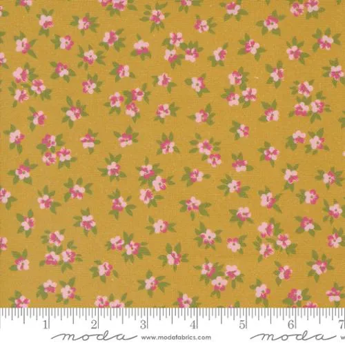 Cotton Fabric CHELSEA GARDEN GoldenRod 33749 20 by Moda Fabrics