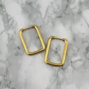 Dainty square hoops