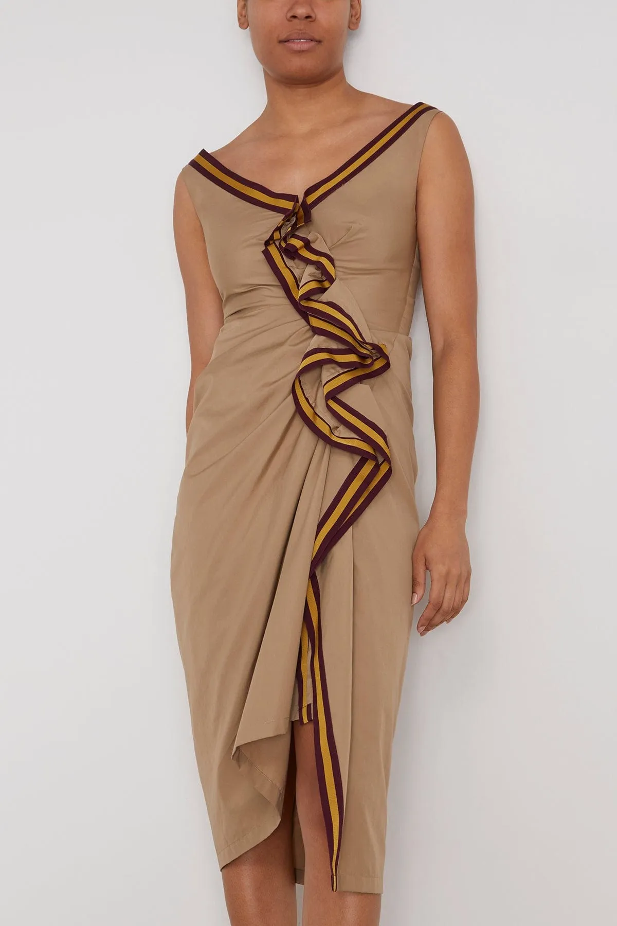 Dinari Tape Dress in Beige