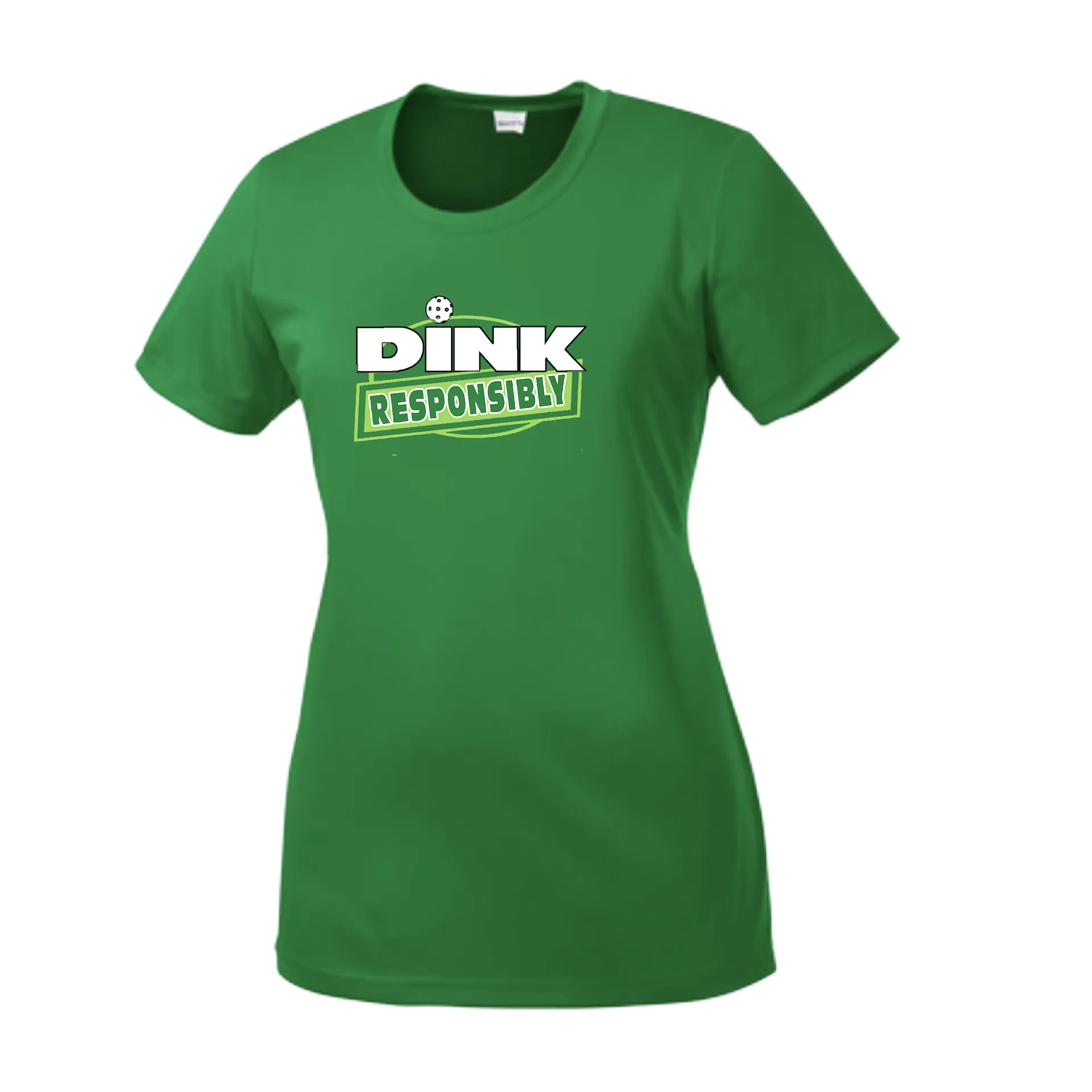 Dink Responsibly | Women’s Short Sleeve Crewneck Athletic Shirts | 100% Polyester