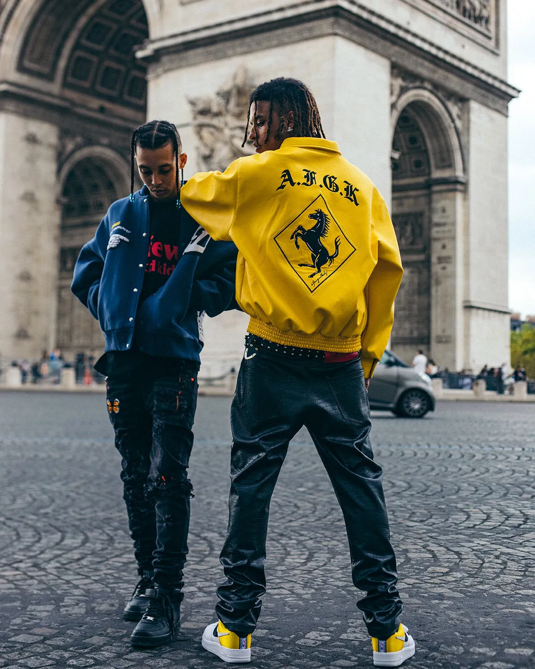 DONCARE (AFGK) "Racing Ferrari Leather Jacket" - Yellow