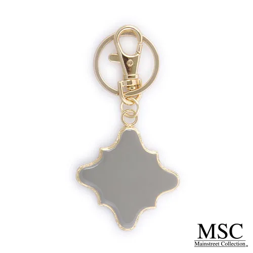 Enamel Quatrefoil Keychain