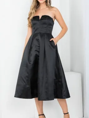 Exposure Sleeveless Satin Gown